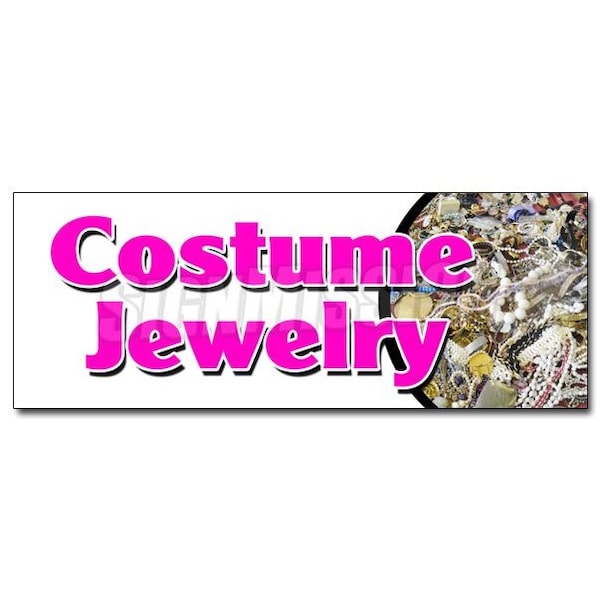 COSTUME JEWELRY DECAL sticker bracelet earrings necklace watches silver, D-36 Costume Jewelry